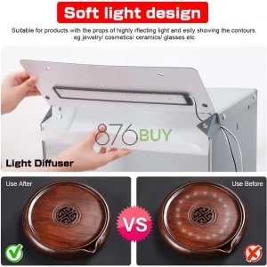 Photo Studio Light Box With 6 Color Backdrops And 3 Light Filters