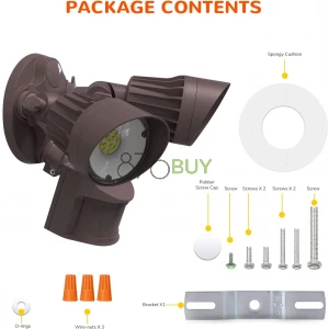 JJC LED Security Lights Motion Sensor Flood Light Outdoor Fixture