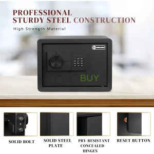 WINCENT Home Security Safe with Alarm