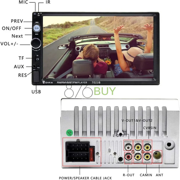 Mosufit 7" Double Din Car Stereo with Bluetooth - Image 3