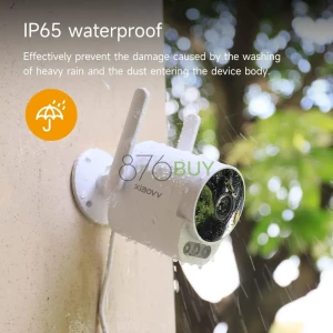 XIAOVV Outdoor Security Camera with Color Night Vision, Two-Way Audio, and Siren Alarm