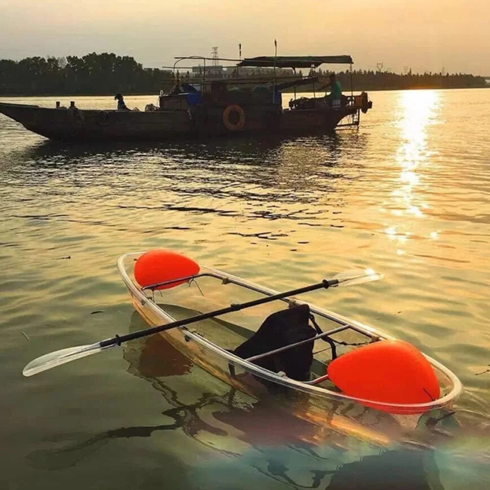 9 Ft 2 Seat Transparent Glass Kayak Canoe - Image 2