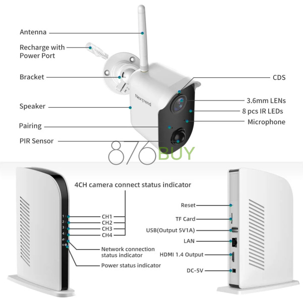 NexTrend 2 Camera Battery Operated Wireless Security System - Image 3
