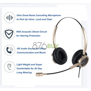 MAIRDI Phone Headset with RJ9 & 3.5mm Jacks