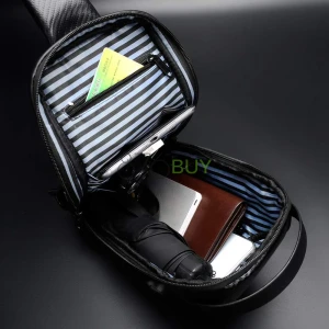 Celinv Koilm Sling Bag with USB Charger & Security Combination Lock