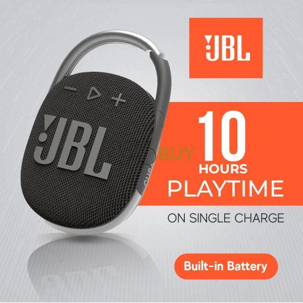 JBL Clip 4: Portable Bluetooth Speaker - Black - Image 3