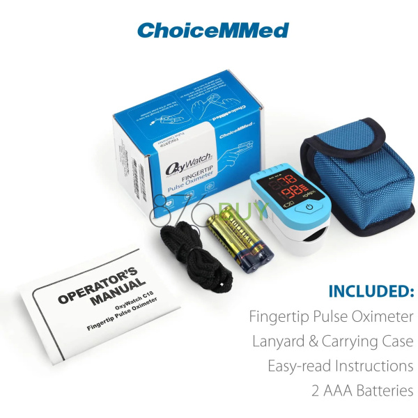 CHOICEMMED Light Blue Finger Pulse Oximeter - Image 4