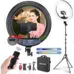 Neewer 18-inch LED Ring Light with Stand and Remote