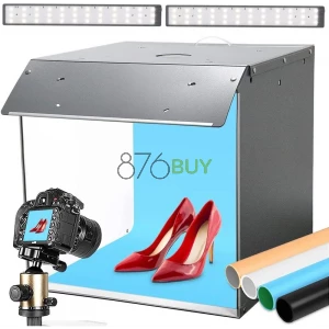 Photo Studio Light Box With 6 Color Backdrops And 3 Light Filters