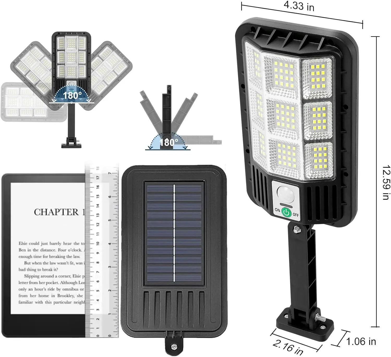 AITERMOND Solar Outdoor Lights, Dusk to Dawn Motion Sensor - Image 3