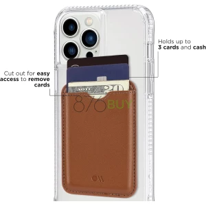 Case-Mate –  Magnetic Card Holder  - Cognac Brown