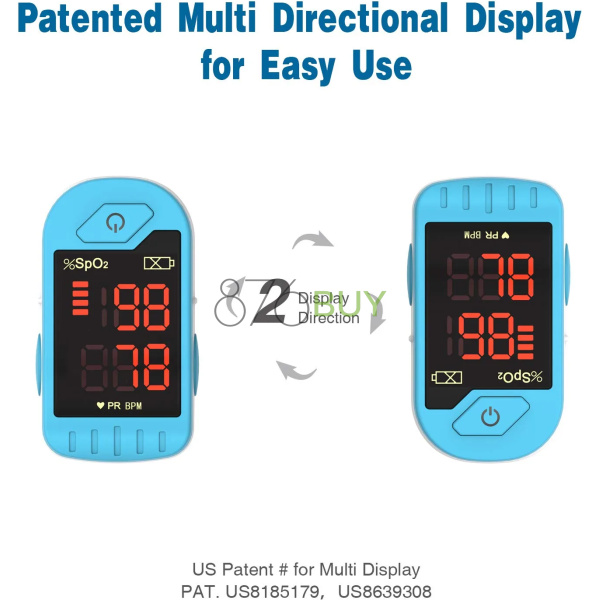 CHOICEMMED Light Blue Finger Pulse Oximeter - Image 7