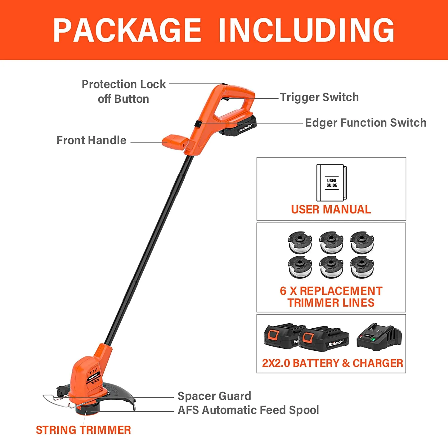 MAXLANDER Cordless String Trimmer - Image 3