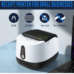TEROW POS Thermal Receipt Printer with 10 Rolls of Paper
