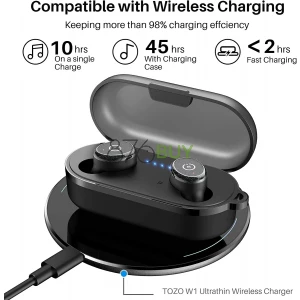TOZO T10 Bluetooth 5.3 Wireless Earbuds with Wireless Charging Case