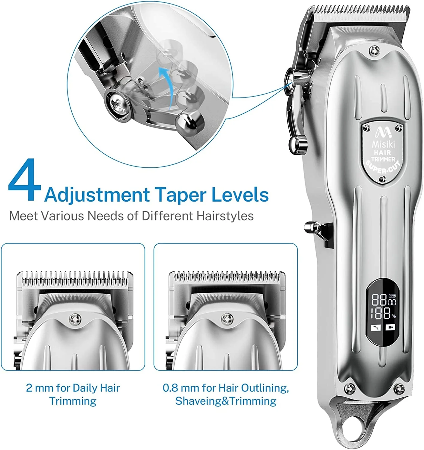 Misiki Professional Cordless Hair Clippers - Image 3