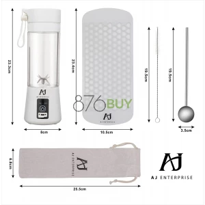 AJ Enterprise Portable Smoothie Blender - White