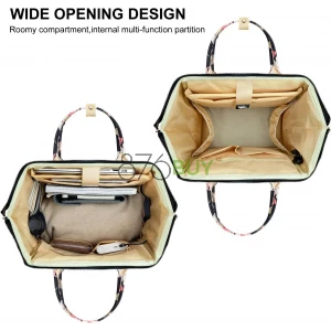 Floral Laptop Backpack with USB Charging