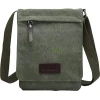 Berchirly Small Green Vintage Canvas Leather Messenger Cross-body Bag