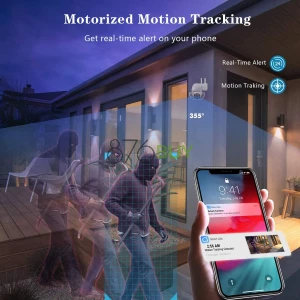 AIMECOR Outdoor Security Camera 1080P Pan/Tilt 2.4G WiFi