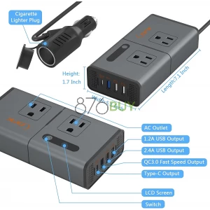 BMK 200W Car Power Inverter
