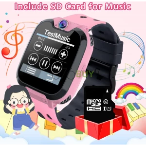 GOOWJUER HD Touch ScreenKids Smart Watch for Girls (Pink)