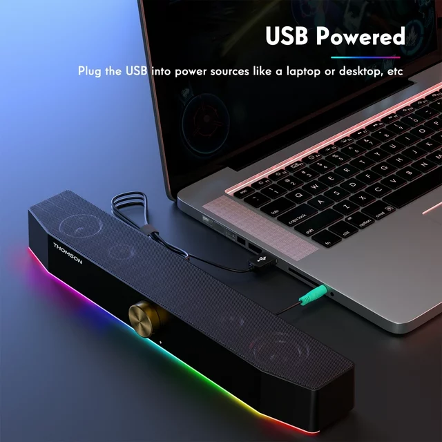 Thomson 56565 Computer Speakers, Bluetooth Computer SoundBar - Image 3