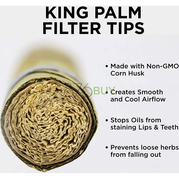 King Palm Mini Size Natural Pre Wrap Palm Leafs (25 Rolls) - Image 2