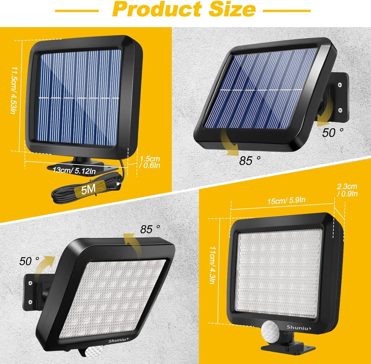 Solar Wall Lights Outdoor with Motion Sensor - Image 2