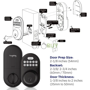 Hugolog Keyless Entry Electronic Deadbolt with Keypad