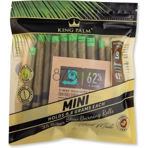 King Palm Mini Size Natural Pre Wrap Palm Leafs (25 Rolls)