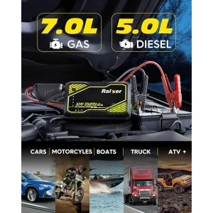 RALXER 1000A Peak Portable Car Jump Starter