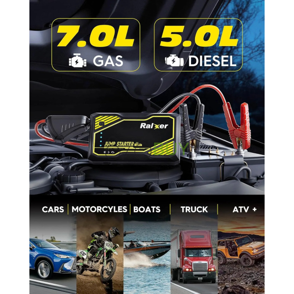 RALXER 1000A Peak Portable Car Jump Starter - Image 5