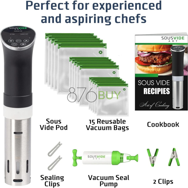 SOUSVIDE ART Cooker Kit (1000 Watts Sous Vide Cooker) - Image 4