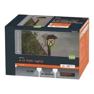 Portfolio 3-Lumen 0.5-Watt Black Solar Integrated LED Outdoor Path Light Kit