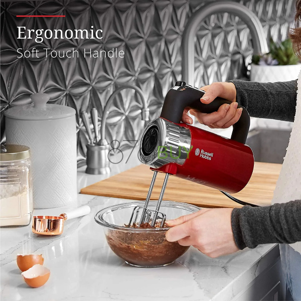 Russell Hobbs Retro Style Hand Mixer, 4 Speeds + Turbo Boost - Image 3