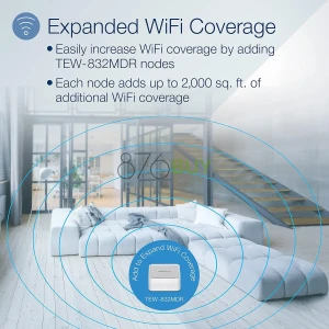 TRENDnet AC1200 WiFi EasyMesh Kit, Includes 2 x AC1200 WiFi Mesh Nodes