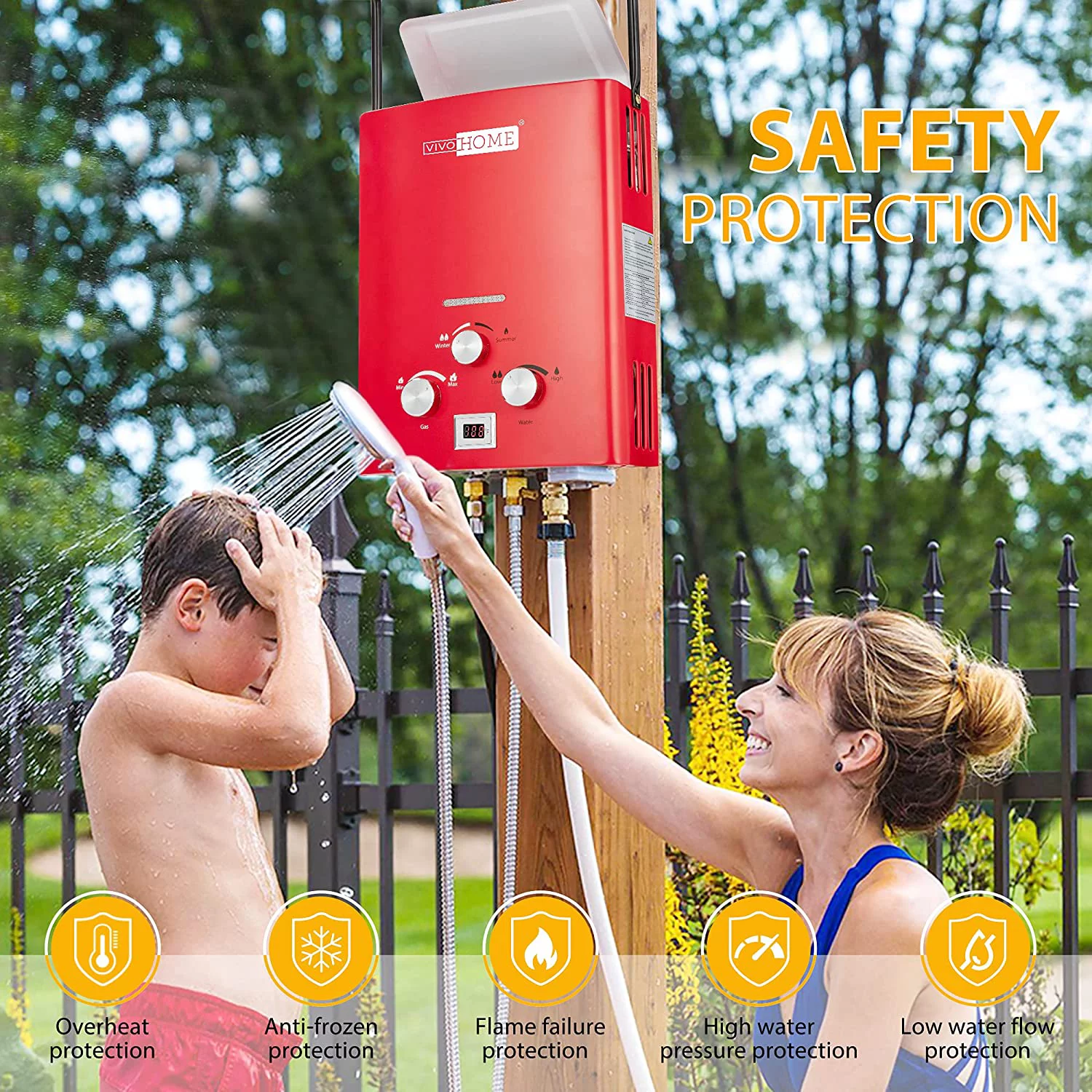 VIVOHOME Portable Propane Tankless Water Heater - Image 4