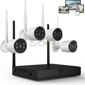 TOPVISION 4pcs Wired Security Camera System No HDD