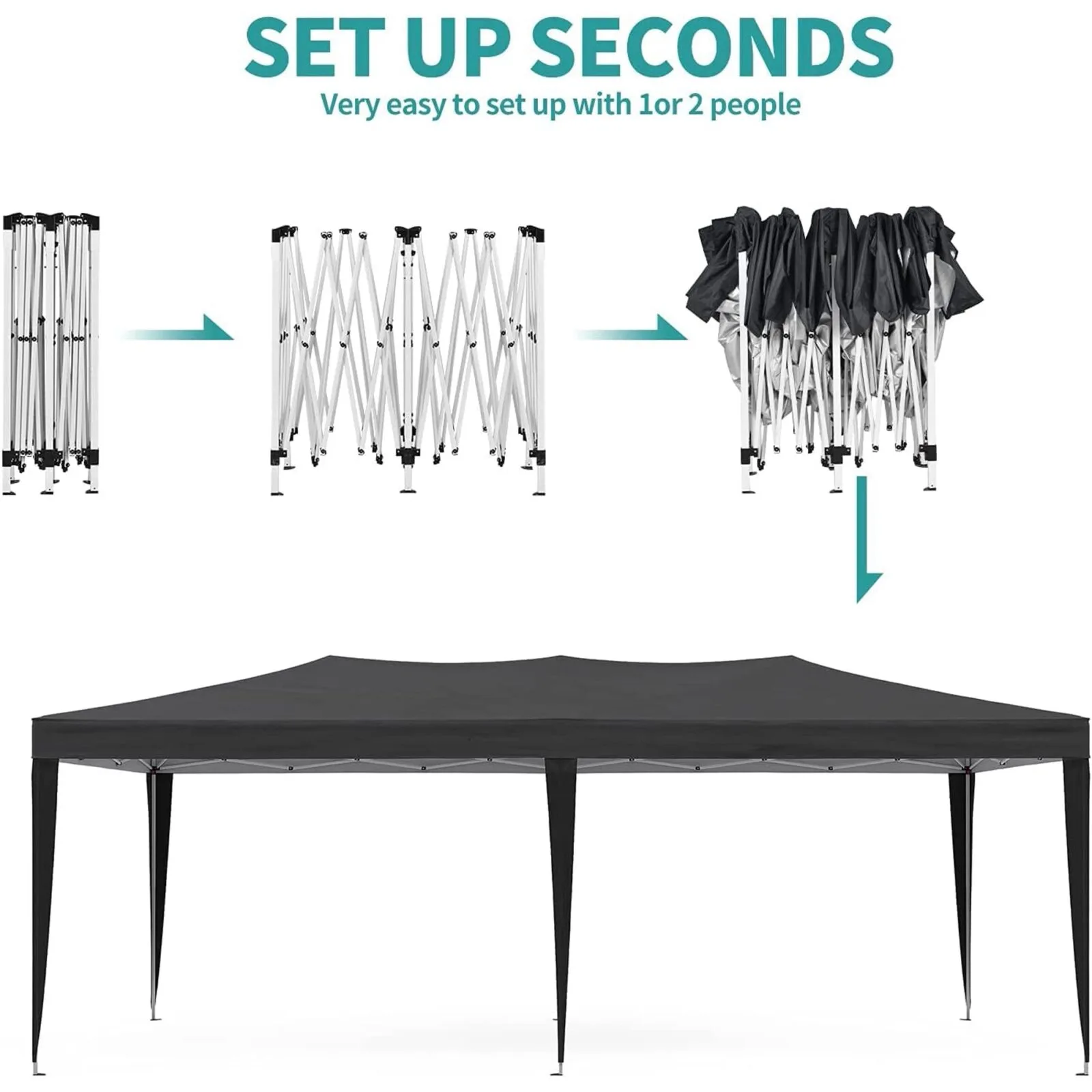 TABU 10' x 20' Pop-up Durable Instant Canopy Tent - Image 2