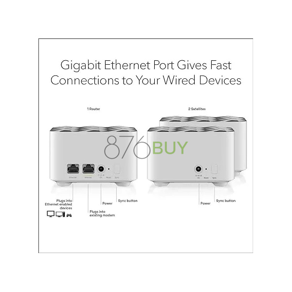 Netgear RBK13-100NAR Orbi RBK13 AC1200 Whole Home Mesh Network - Image 2