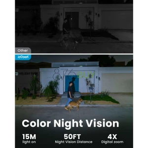 ieGeek Solar Powered Security Camera with 800Lumens Floodlight and Smart Siren