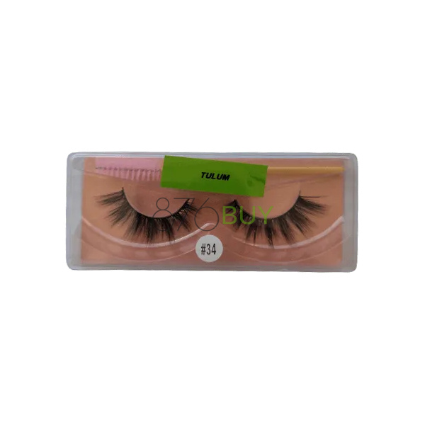 Reusable Authentic Faux Mink Lashes (Tulum #34)