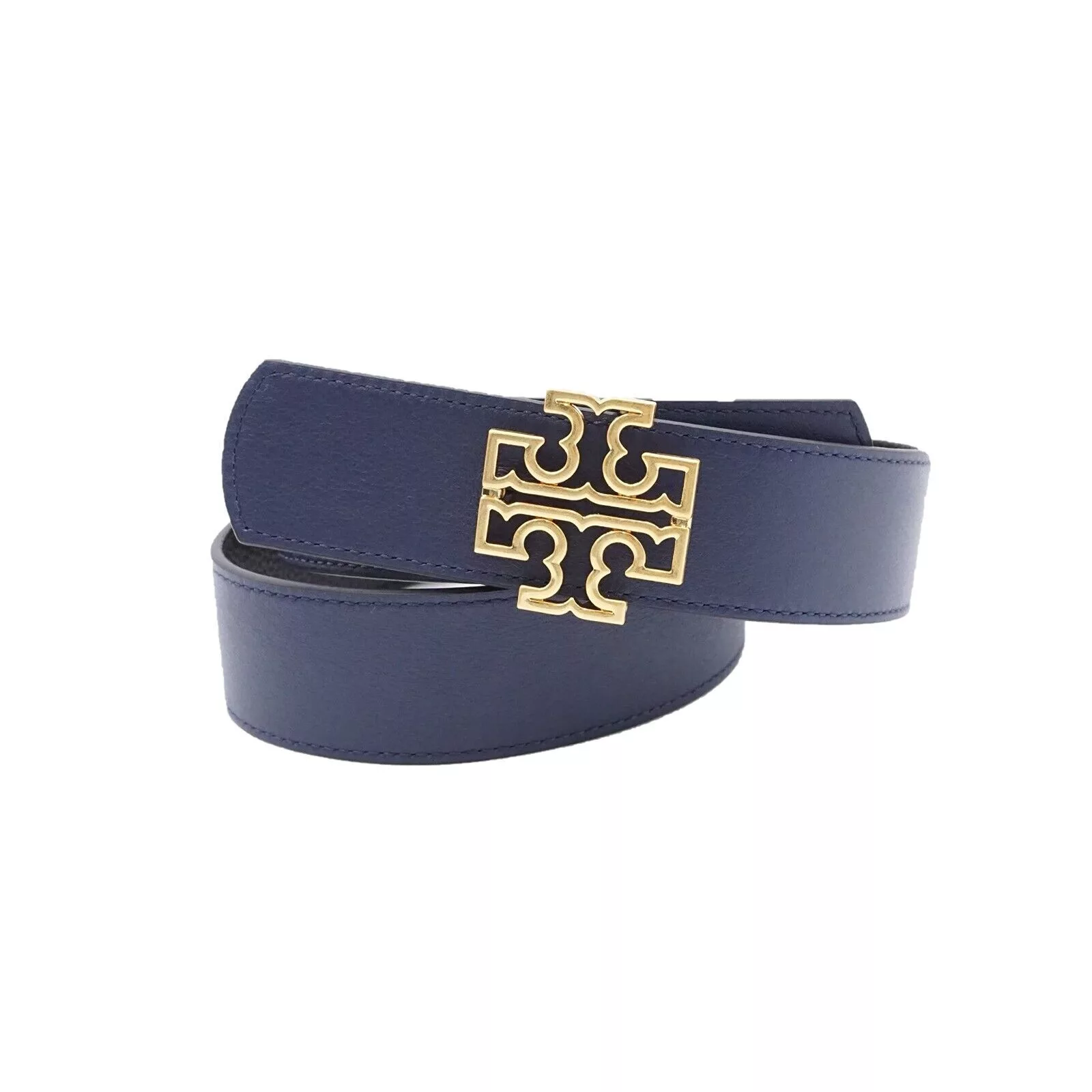 Tory Burch 84841 Black And Royal Navy With Gold Hardware Women's Reversible Brit - Image 2
