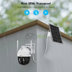 OOSSXX Solar Outdoor Security Camera, WiFi 360°