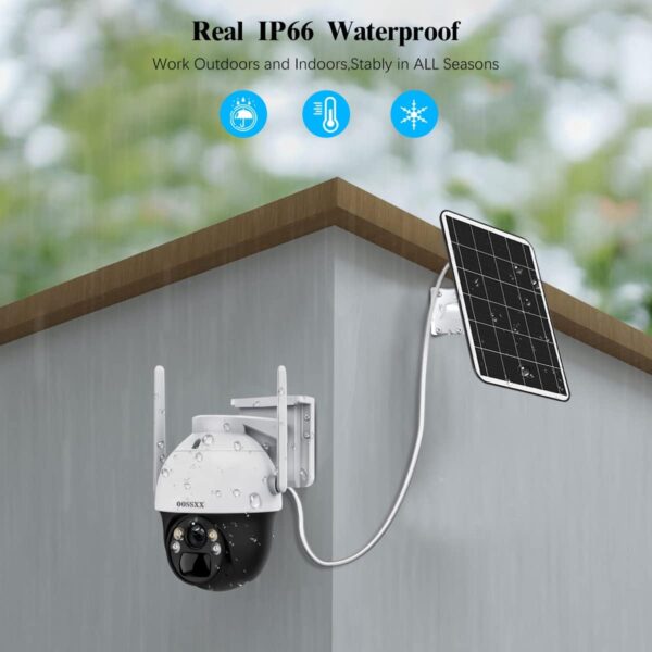 OOSSXX Solar Outdoor Security Camera, WiFi 360° - Image 5