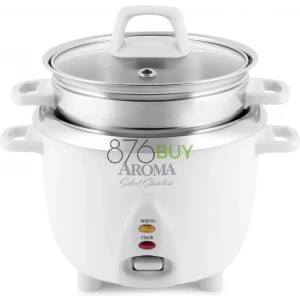 Aroma Housewares 6-Cup 1.2Qt. Select Stainless Pot-Style Rice Cooker, & Food Steamer