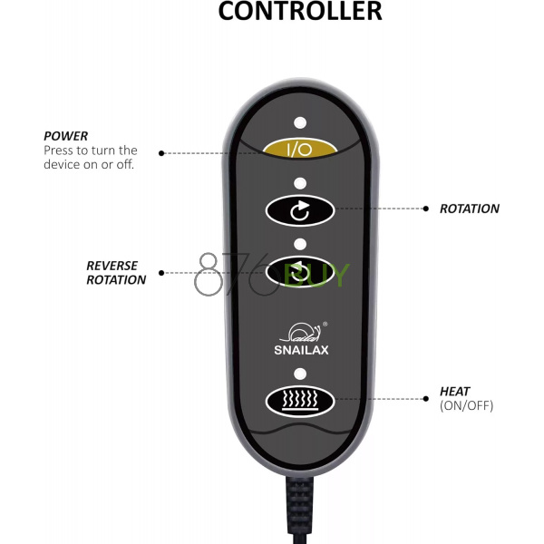 Snailax 2-in-1 Shiatsu Foot and Back Massager with Heat - Image 3