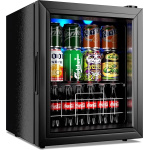 Small Mini Fridge Freestanding Refrigerator with Adjustable Shelving Glass Door