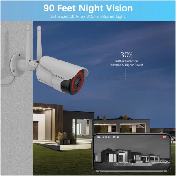 WEILAILIFE 8 Camera Outdoor Wireless Security System - Image 2